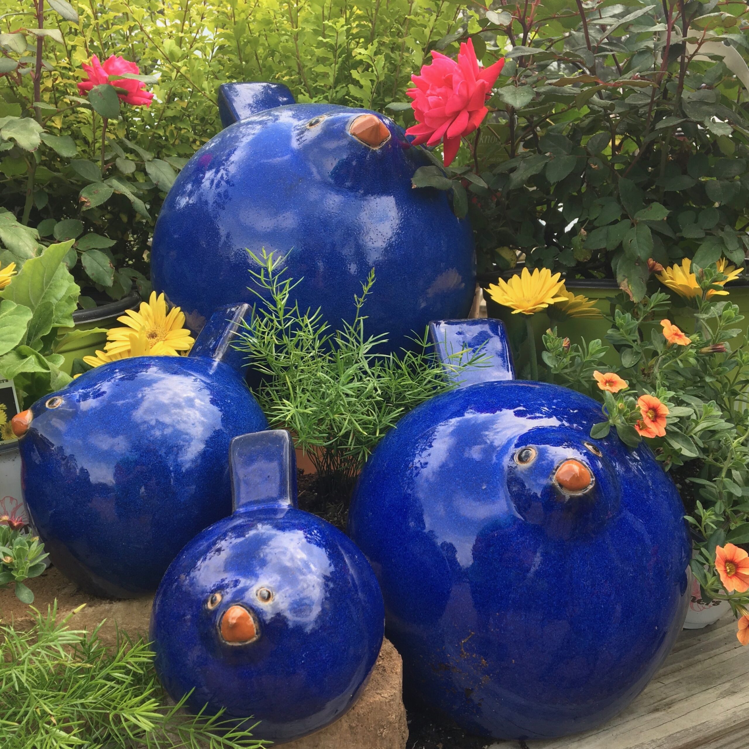 Blue Bird on a Nest Garden Totem, Gifts for Gardeners, Gift for Mother's  Day, Birthday Gift for Mom, Gift for Mom, Garden Pottery 